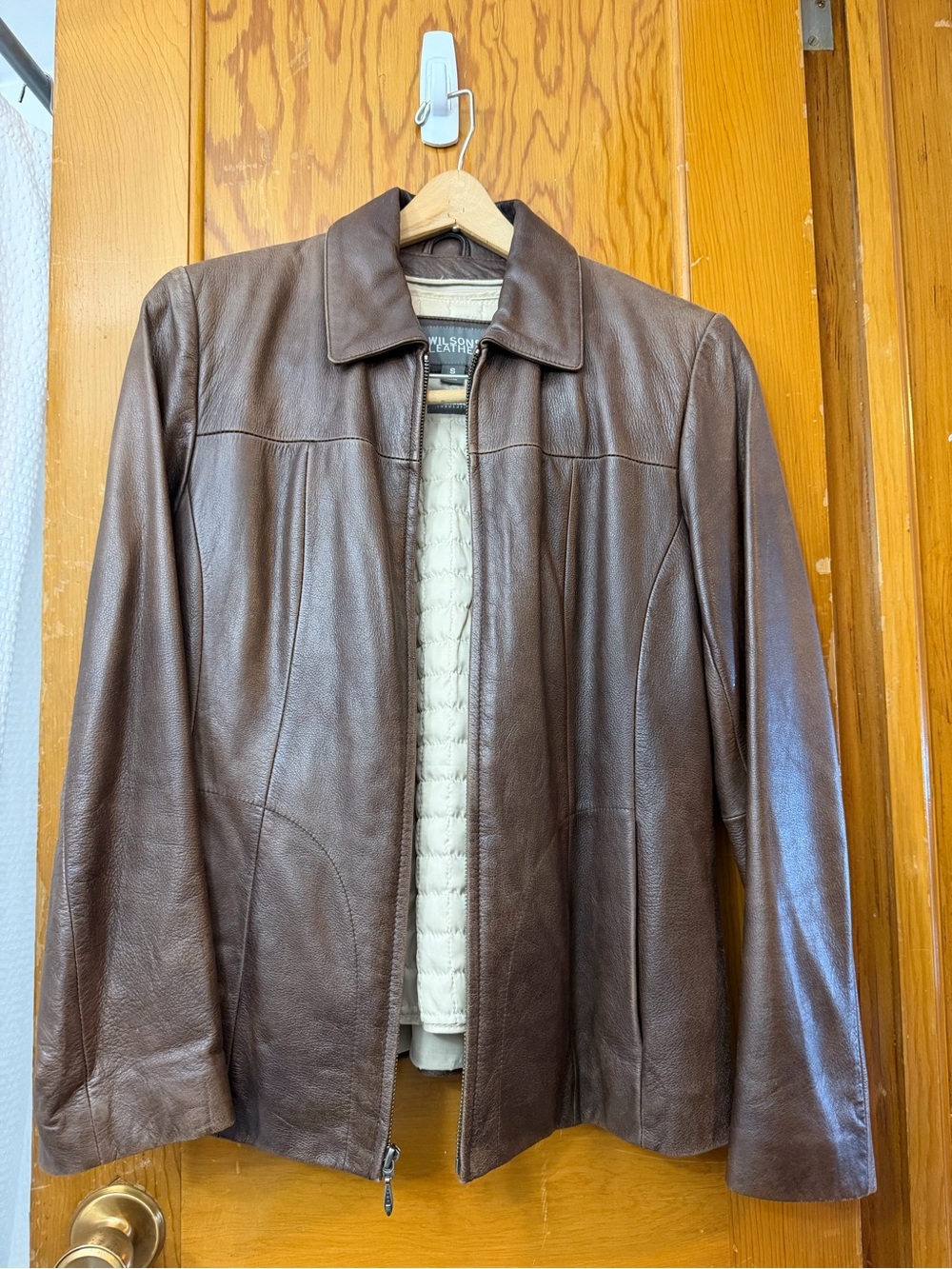 Wilson’s Leather Brown Genuine Leather Jacket Thinsulate Lining Small S